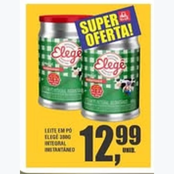Recorte do encarte de Leite em Pó Integral Instantâneo Elegê 300 g