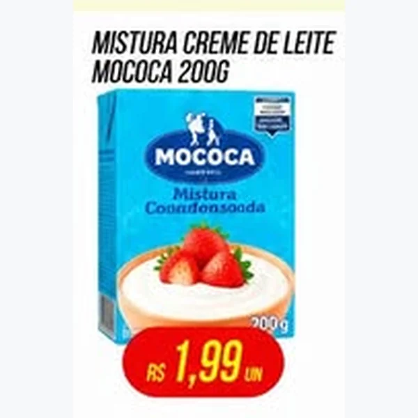 Recorte do encarte de Mistura Creme de Leite Mococa 200 g