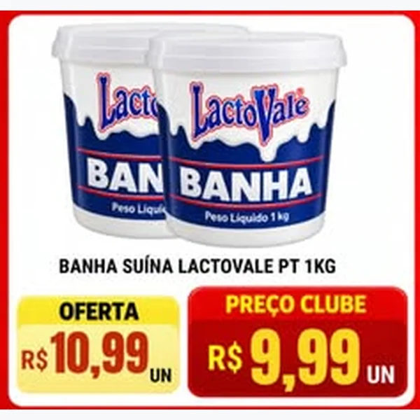Recorte do encarte de Banha Suína Lactovale 1 kg