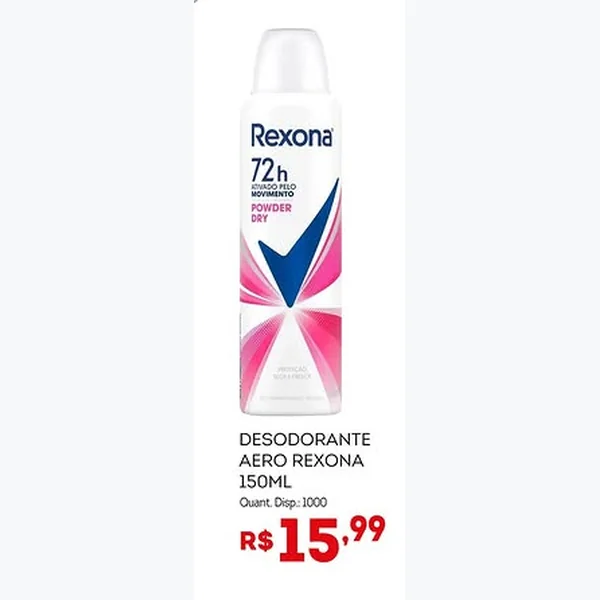 Recorte do encarte de Desodorante Aero Rexona 150 ml