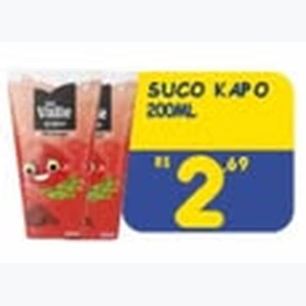 Recorte do encarte de Suco Kapo 200 ml