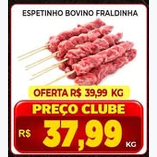 Recorte do encarte de Espetinho Bovino Fraldinha
