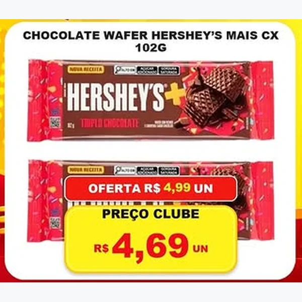 Chocolate Wafer Hershey's Mais 102 g