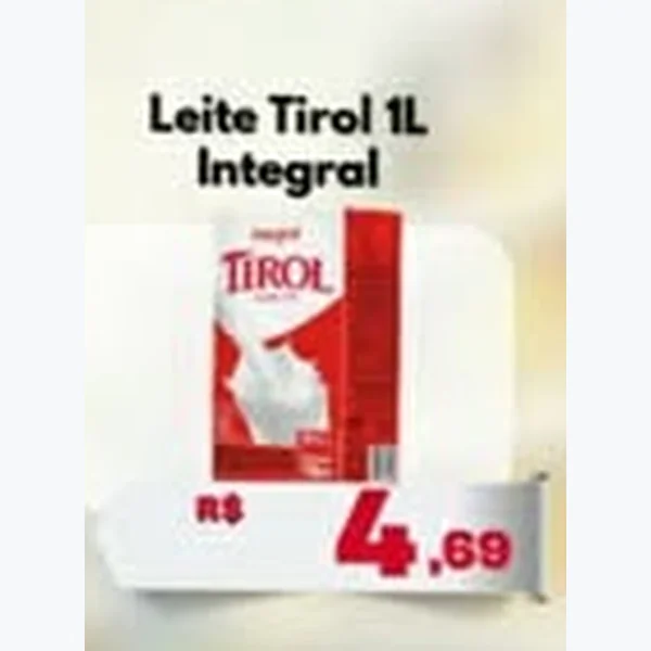 Recorte do encarte de Leite Integral Tirol 1 L