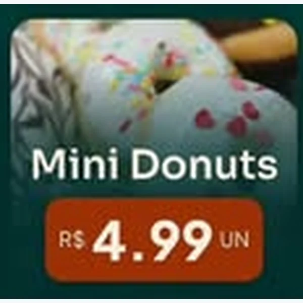 Recorte do encarte de Mini Donuts