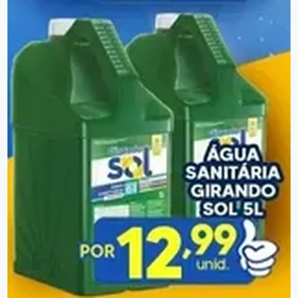 Recorte do encarte de Água Sanitária Girando Sol 5 L