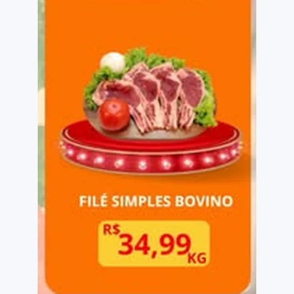 Recorte do encarte de Filé Simples Bovino