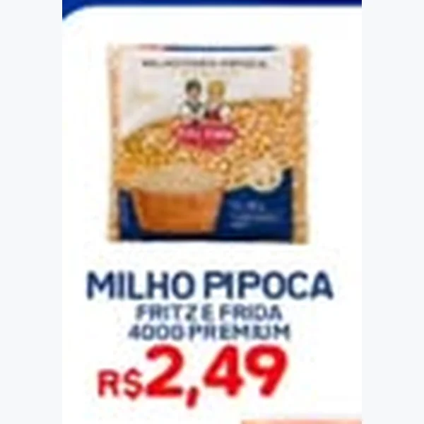 Recorte do encarte de Milho de Pipoca Premium Fritz & Frida 1 kg