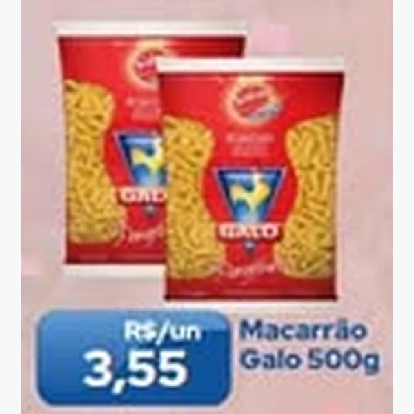 Recorte do encarte de Macarrão Galo 500 g
