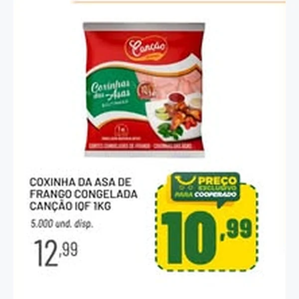 Coxinha da Asa de Frango Congelada Iqf Canção 1 kg