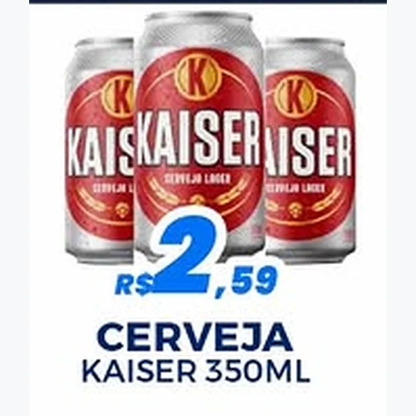 Recorte do encarte de Cerveja Kaiser 350 ml