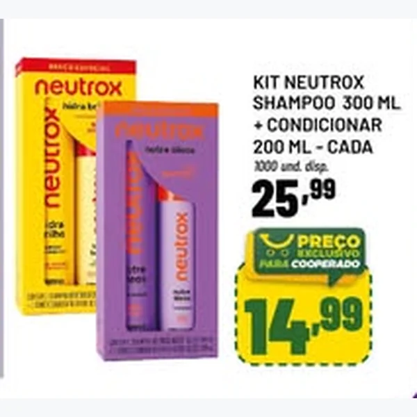 Recorte do encarte de Condicionador Neutrox 200 ml