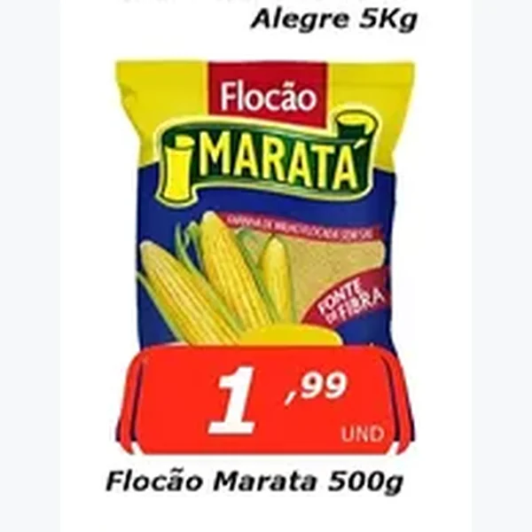 Recorte do encarte de Flocão Marata 500 g