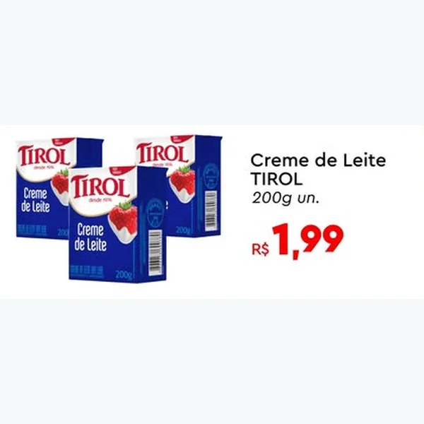 Creme de Leite Tirol 200 g