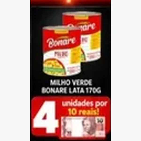 Recorte do encarte de Milho Verde Bonare 170 g