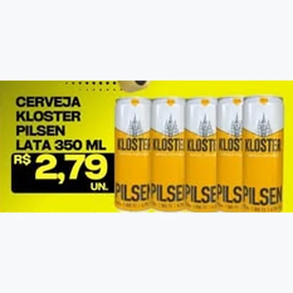 Recorte do encarte de Cerveja Pilsen Kloster 350 ml