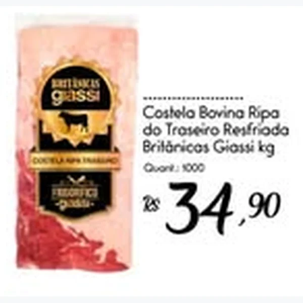 Costela Bovina Ripa do Traseiro Resfriada Giassi