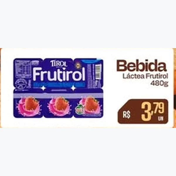 Recorte do encarte de Bebida Láctea Frutirol 480 g