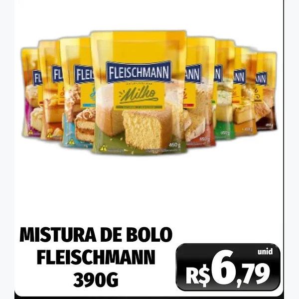 Mistura de Bolo Fleischmann 390 g