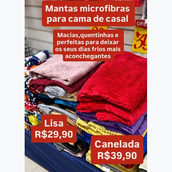 Manta Microfibra para Cama de Casal Canelada