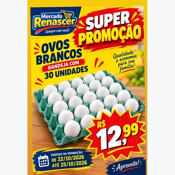 Ovos Brancos 30 un