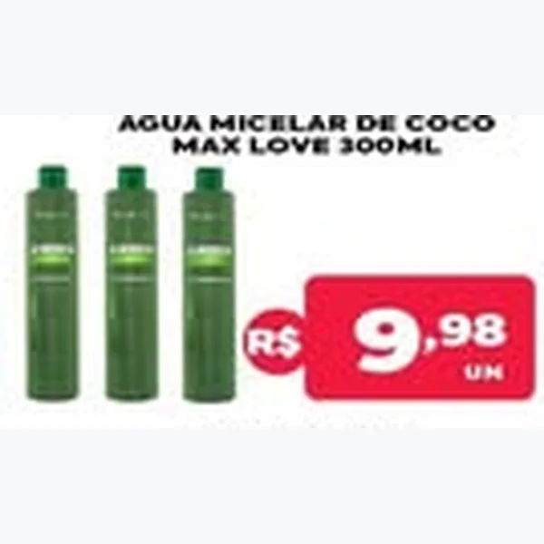 Água Micelar de Coco Max Love 300 ml
