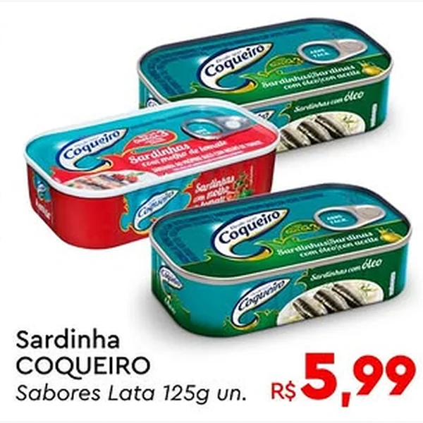 Recorte do encarte de Sardinha Coqueiro 125 g