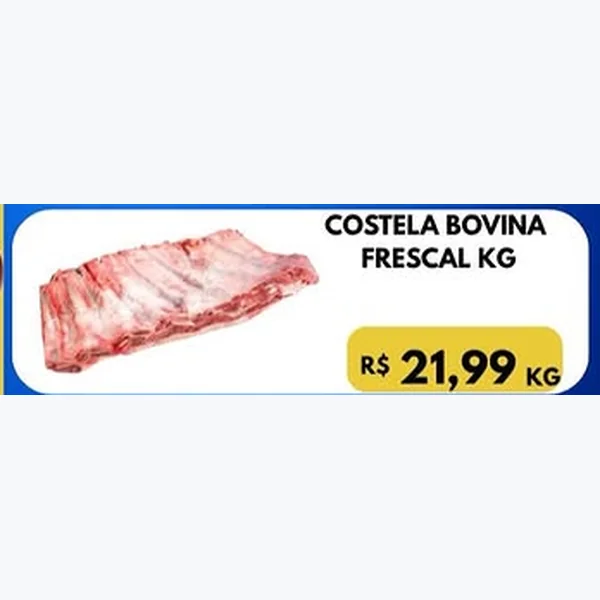 Recorte do encarte de Costela Bovina Frescal