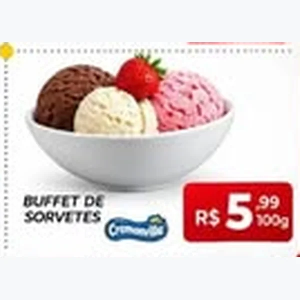 Recorte do encarte de Buffet de Sorvetes Cremonville