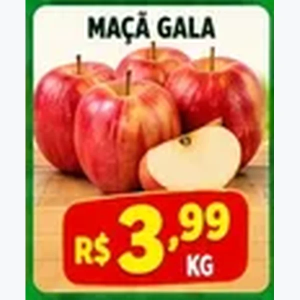 Recorte do encarte de Maçã Gala