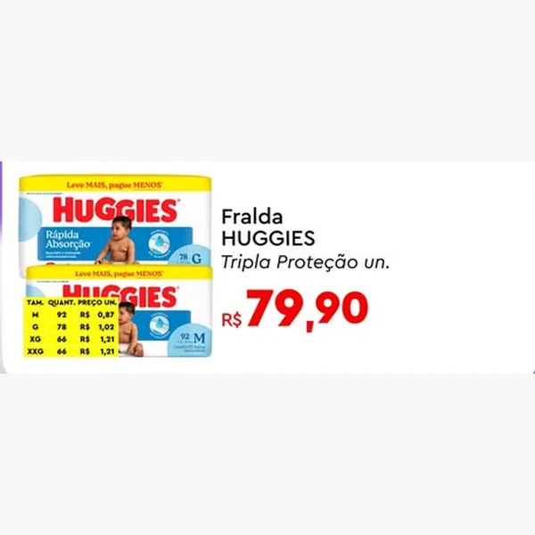Fralda Tripla Proteção Huggies