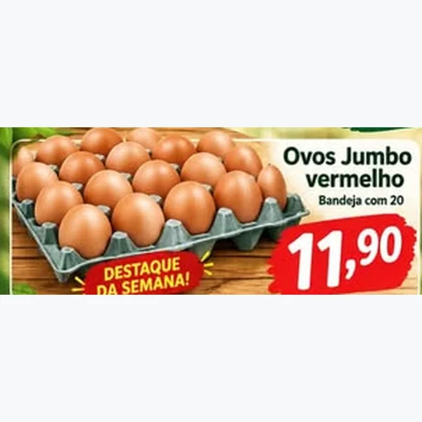 Ovos Jumbo Vermelho 20 un