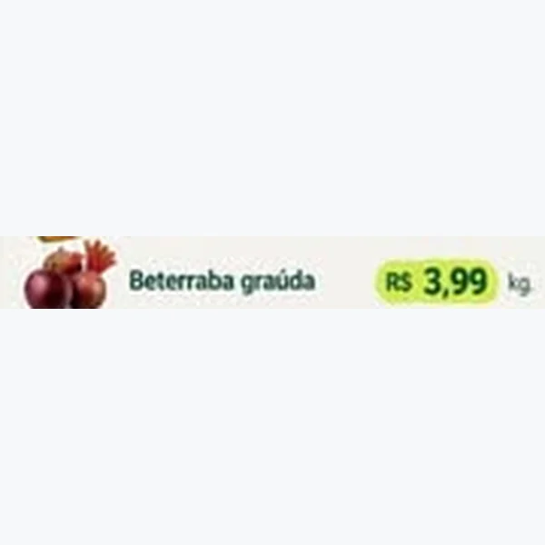 Recorte do encarte de Beterraba Graúda