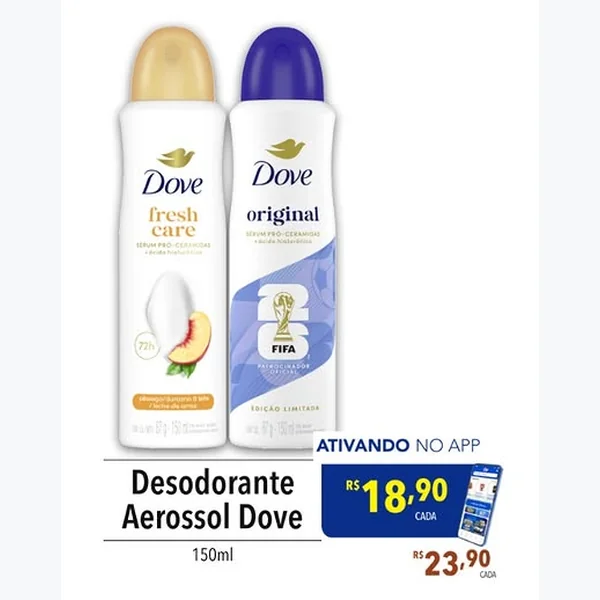 Desodorante Aerossol Original Dove 150 ml