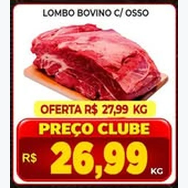 Recorte do encarte de Lombo Bovino C/ Osso