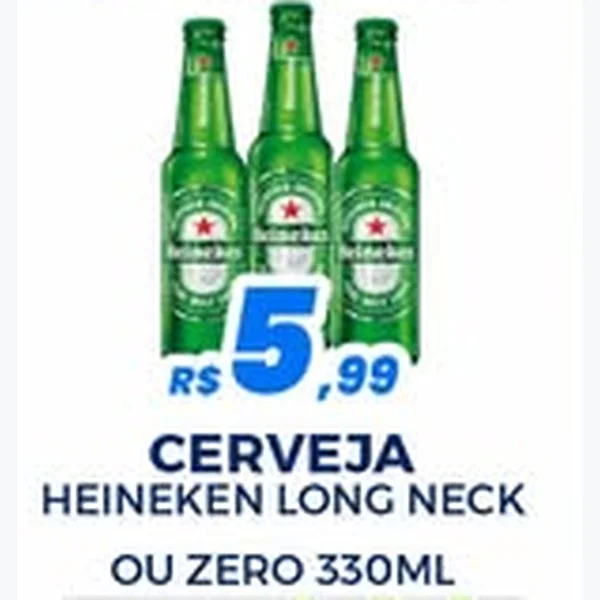 Recorte do encarte de Cerveja Long Neck Heineken 330 ml