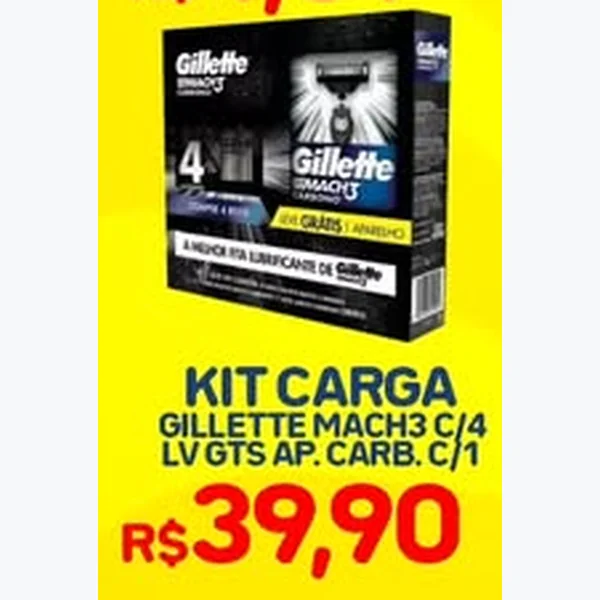 Recorte do encarte de Kit Carga Mach3 Gillette 4 un