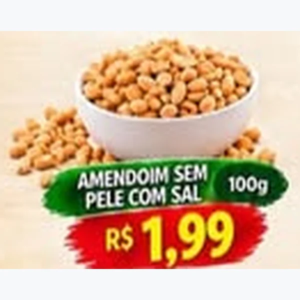 Amendoim sem Pele com Sal