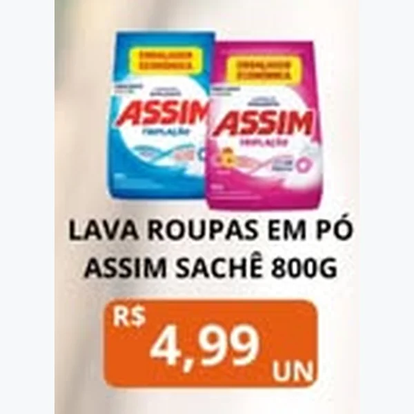 Lava Roupas em Pó Assim 800 g