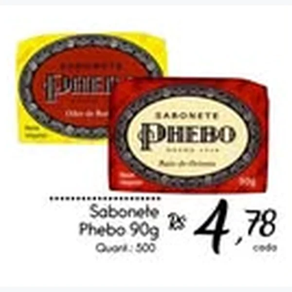 Recorte do encarte de Sabonete Phebo 90 g