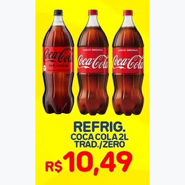 Recorte do encarte de Refrigerante Tradicional Coca-Cola 2 L