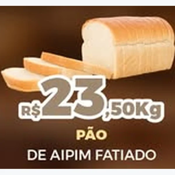 Pão de Aipim Fatiado