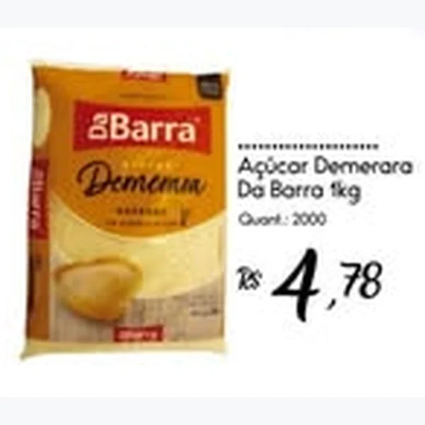 Recorte do encarte de Açúcar Demerara Da Barra 1 kg