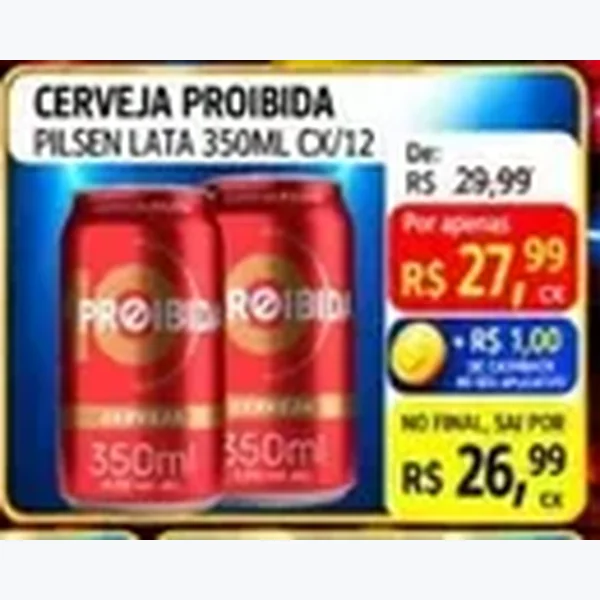 Cerveja Pilsen Proibida 12 un × 350 ml