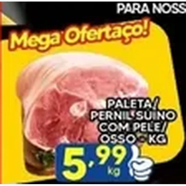 Recorte do encarte de Paleta/pernil Suíno com Pele