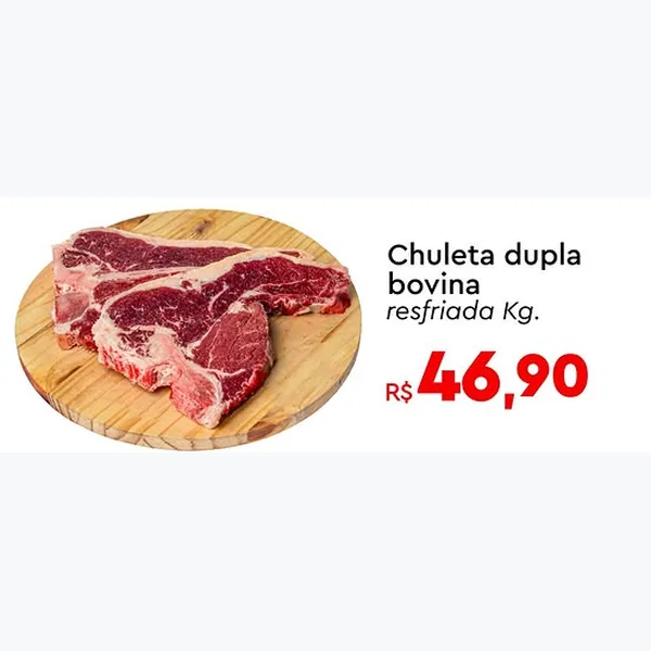 Recorte do encarte de Chuleta Dupla Bovina Resfriada