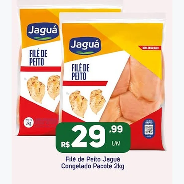 Recorte do encarte de Filé de Peito Congelado Jaguá 2 kg