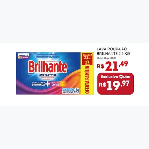 Lava Roupa Pó Brilhante