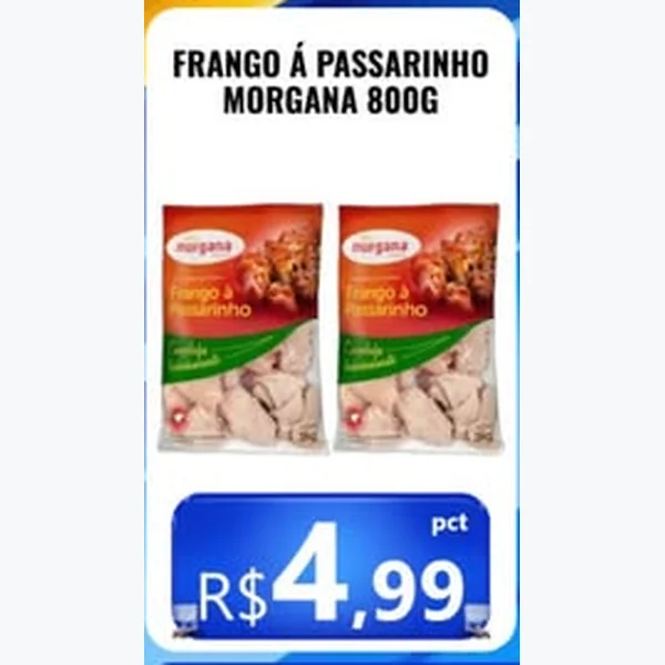 Recorte do encarte de Frango a Passarinho Morgana 800 g