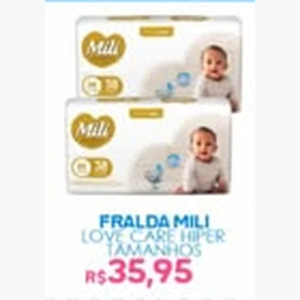 Recorte do encarte de Fralda Love Care Mili